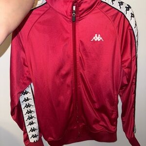 Kappa Red Track Jacket with Logo